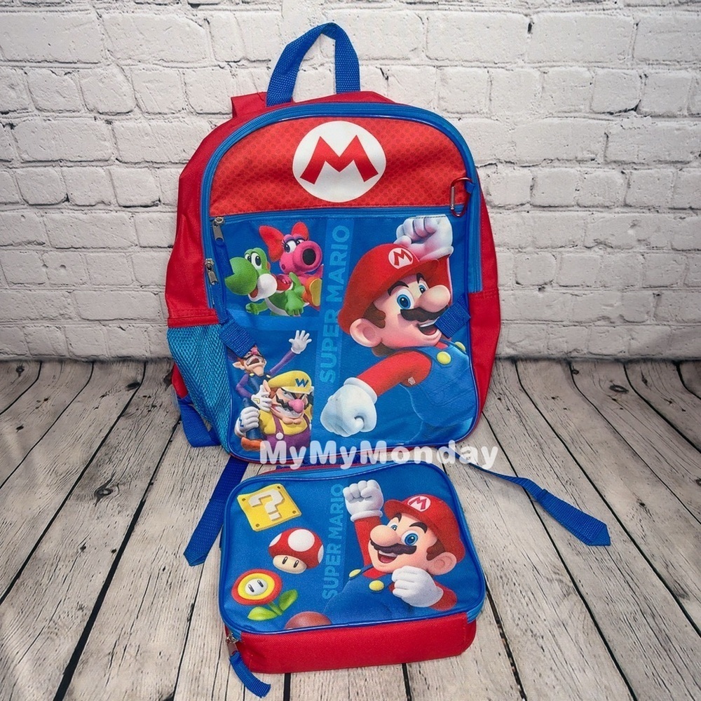 Mario Backpack and Lunch Bag